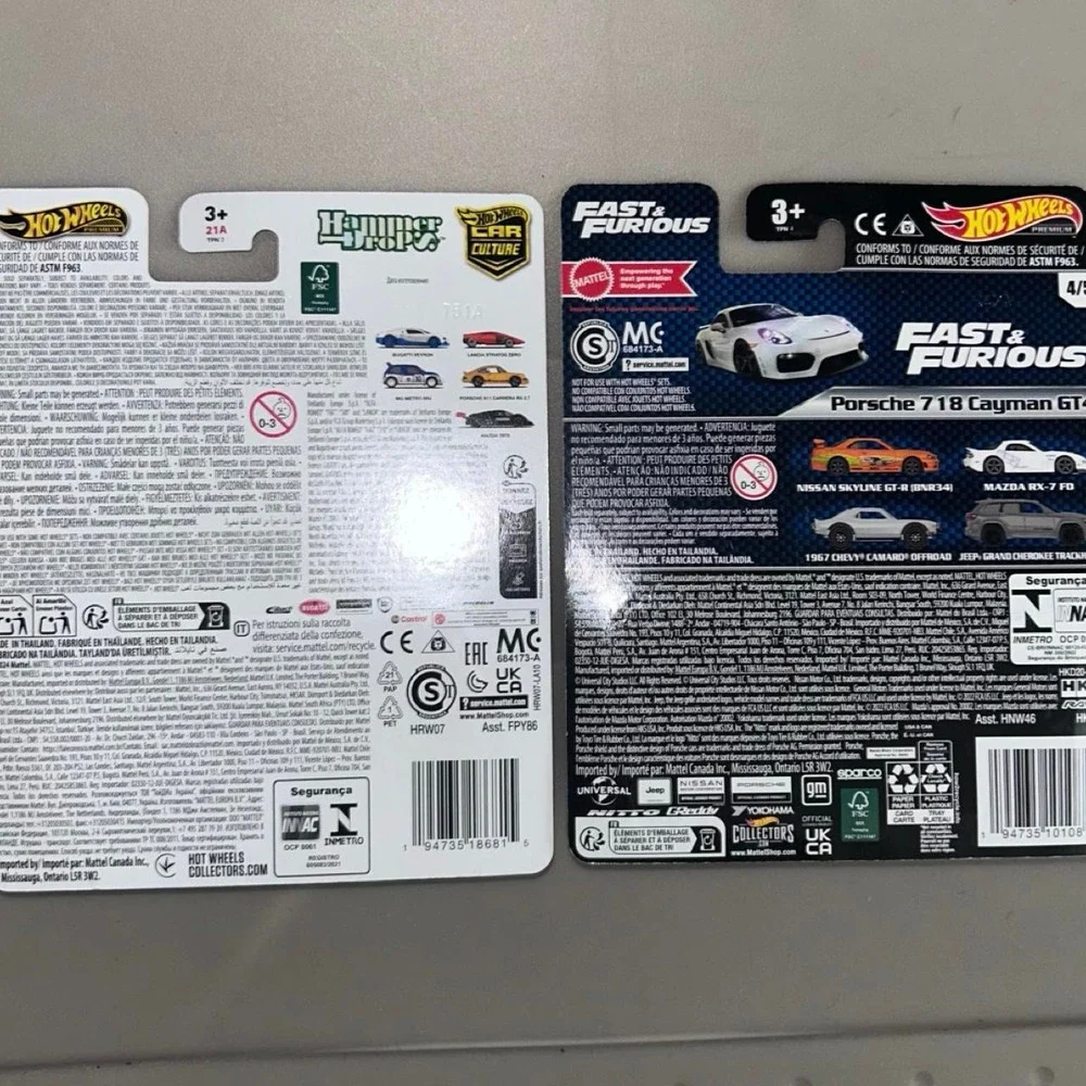 Hot Wheels Premium Porsche 718 Cayman GT4 911 Carrera RS 2.7 Diecast Bundle